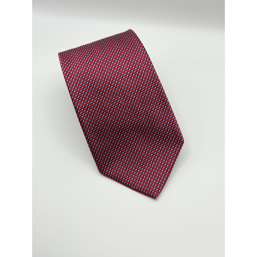 Brooks Brothers Silk Tie OS Red Navy Geometric Preppy Ivy League Business Tie